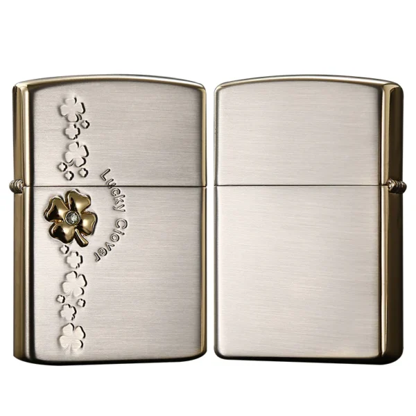 briquet essence trefle porte bonheur