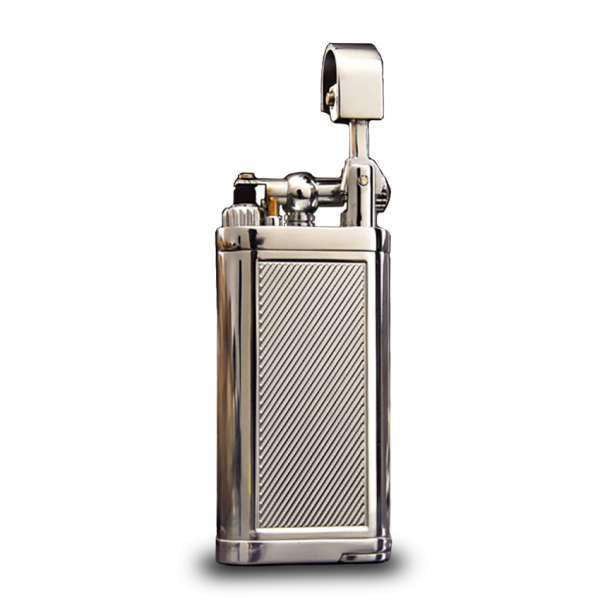 Briquet Tempête Métallique Personnalisable Loongway - Flamme Bleue Réglable - Cadeau Homme Luxe Fête Des Pères, Noël - Design élégant Et Résistant